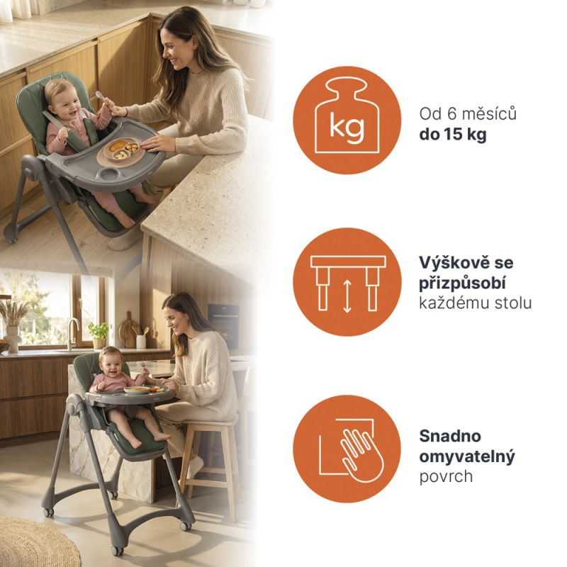 Jídelná stolička Primo, Ivory Beige 1