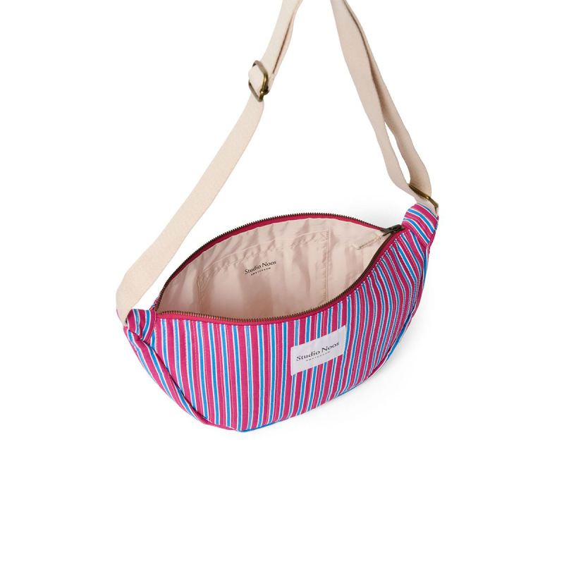 STUDIO NOOS - Poplin Adult FANNY kabelka | Raspberry Striped 3