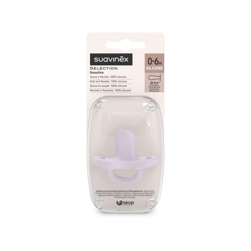 SUAVINEX | CUMLÍK fyziologický SILIKON 0-6m SX PRO - COLOUR ESSENCE - fialové 2