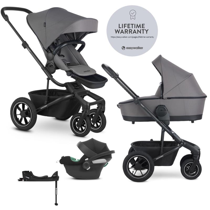 EASYWALKERHarvey⁵ 2v1 Pebble Grey LITE AIR + CYBEX Aton B2 i-Size + základňa