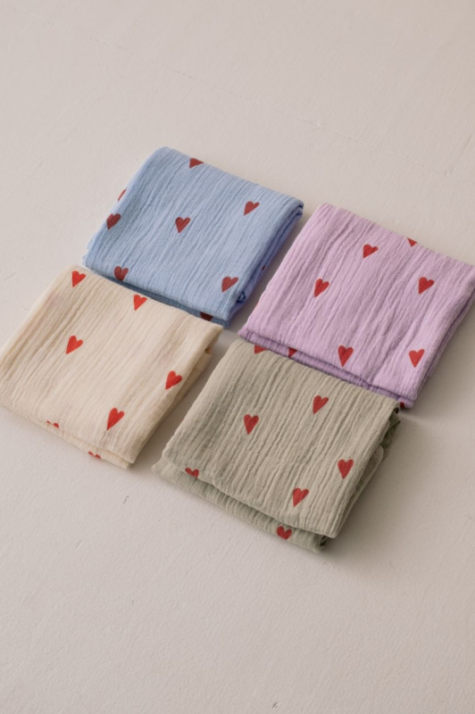 STUDIO NOOS - SWADDLE ZAVINOVAČKA Print Medium | Green Hearts 5