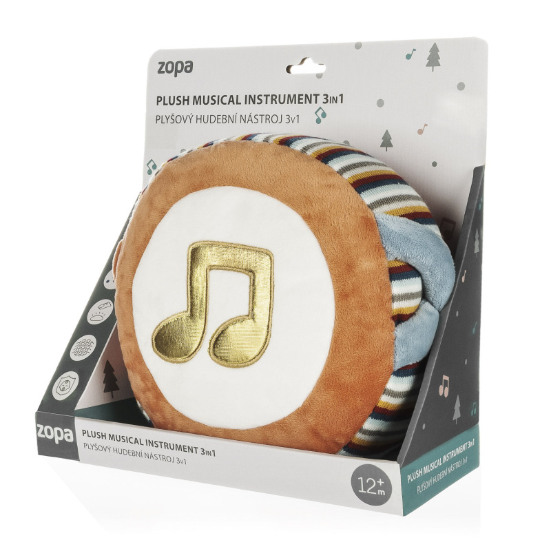 Plyšová hudobná hračka 3v1, My first drum 9