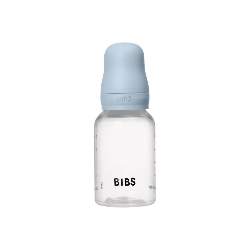 BIBS Antikoliková fľaša s kaučukovým cumlíkom 150ml, Baby Blue 1