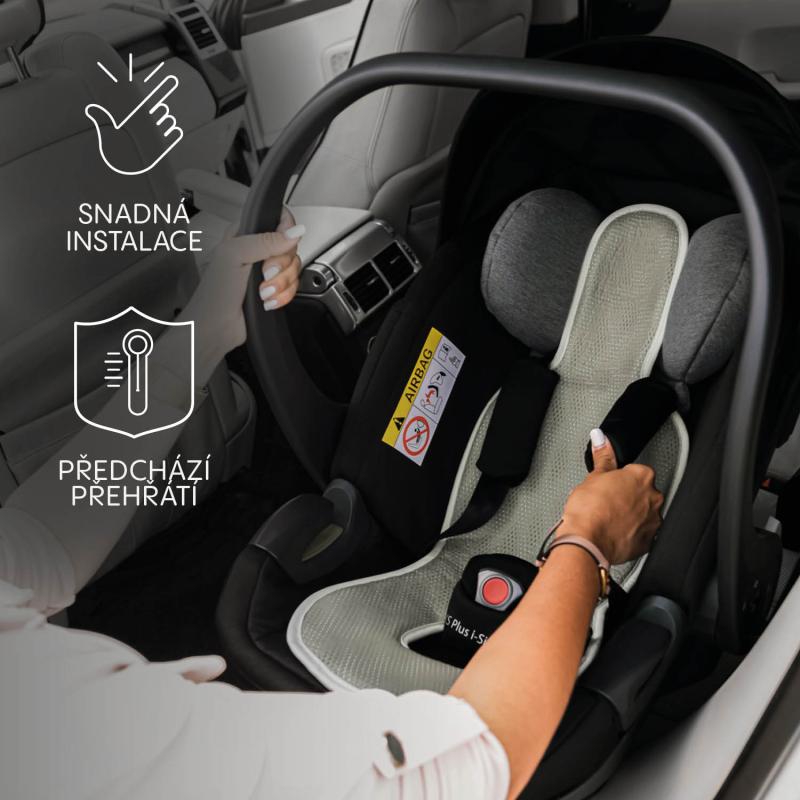 Priedušná podložka do autosedačky Breeze sk. 0+, Coral Pink 1