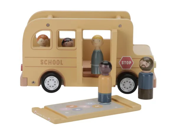 Školský autobus s figúrkami drevený 7
