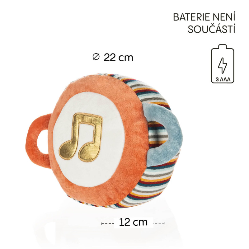 Plyšová hudobná hračka 3v1, My first drum 5