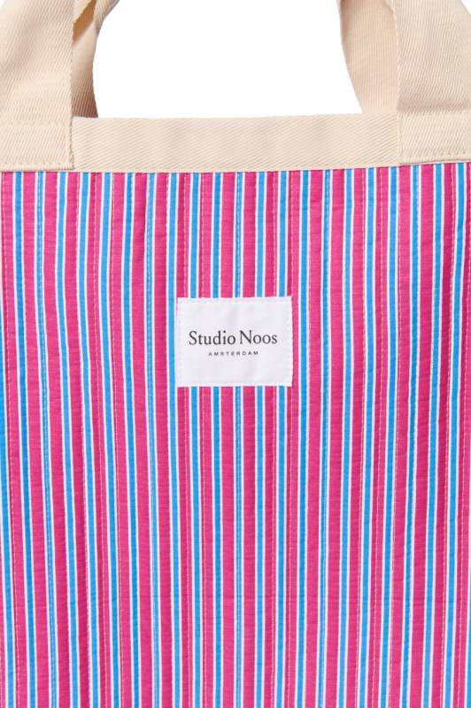 STUDIO NOOS - Poplin BEACH BAG - plážová taška| Rasberry Striped 6