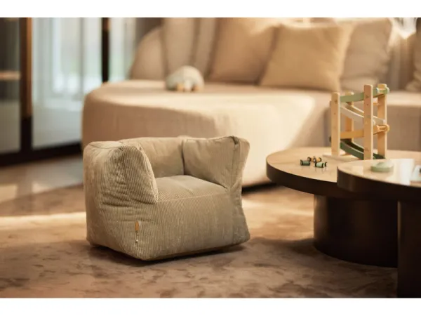 Kreslo detské Beanbag Corduroy Olive Green 5