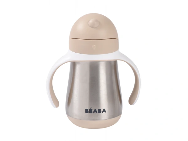 Hrnček termoizolačný so slamkou nerez 250ml Clay Earth 1