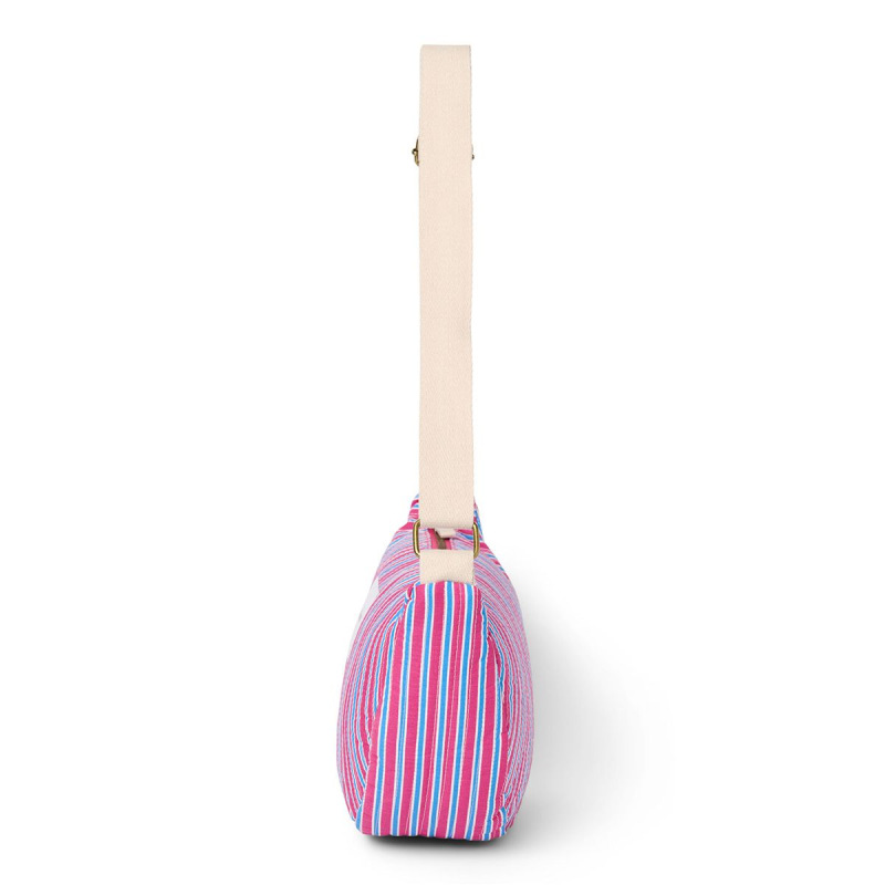 STUDIO NOOS - Poplin Adult FANNY kabelka | Raspberry Striped 2