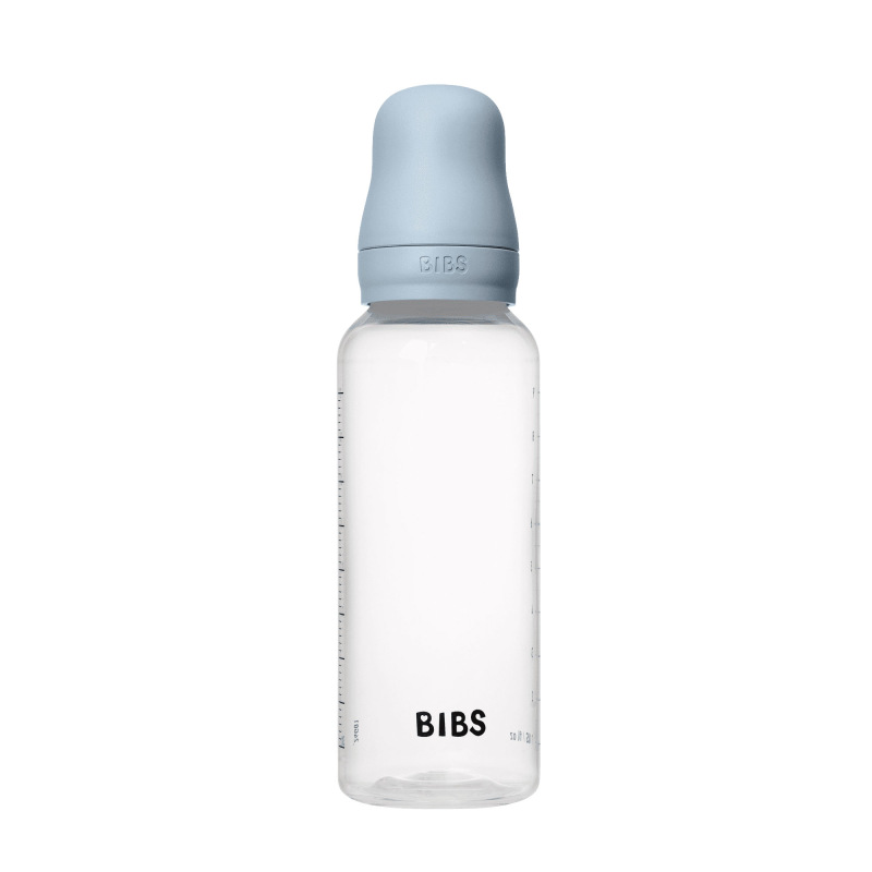BIBS Antikoliková fľaša so silikónovým cumlíkom 270ml, Baby Blue 1