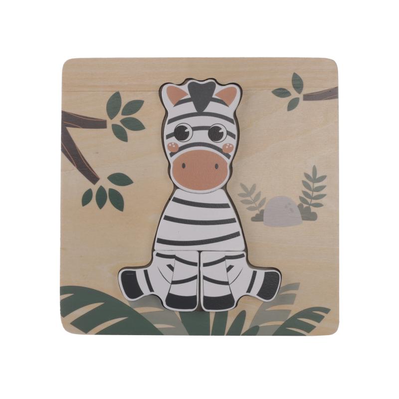 Dřevěné puzzle malé, Zebra