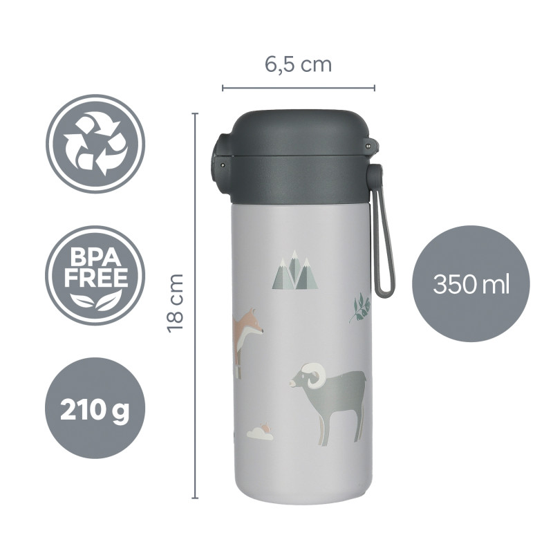 Termoska na tekutiny s brčkem a silikonovým držákem 350 ml, Pistacio green 4
