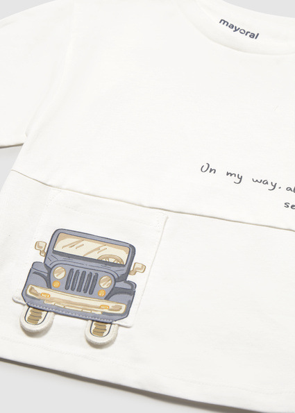 Mayoral chlapčenské tričko Cream 1