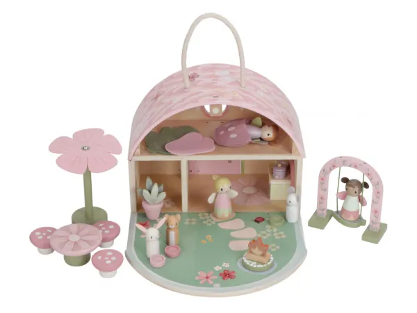 Domček pre víly drevený prenosný Fairy Garden