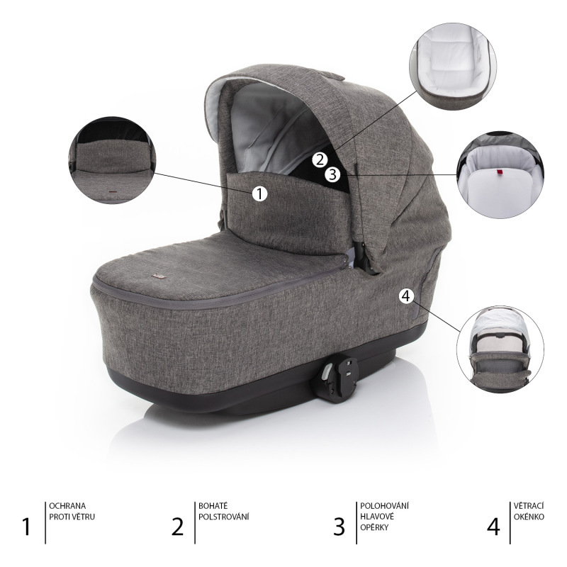 Hluboká korba ke kočárku Quest, Tornado Grey 6