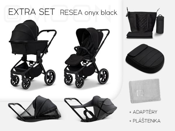 Moon RESEA+ SET MAXI, farba BLACK ONYX s autosedačkou Britax Römer Core a bázou