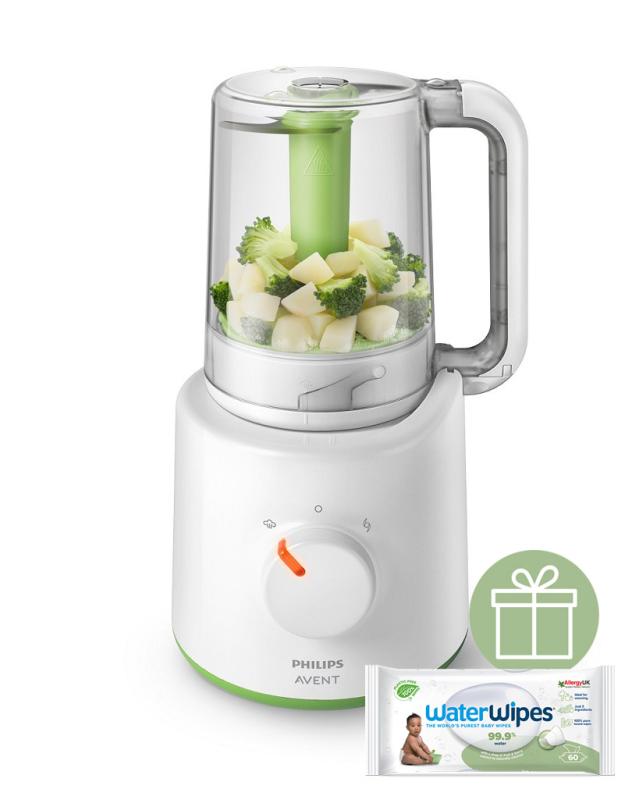 Philips AVENT Parný hrniec a mixér 2v1 SCF870/20+WW Soapberry 60ks