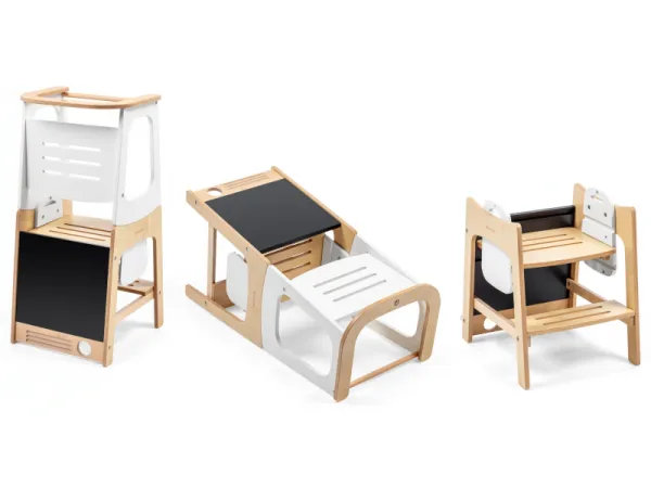 Učiaca veža 3v1 Toucan Natural White 1