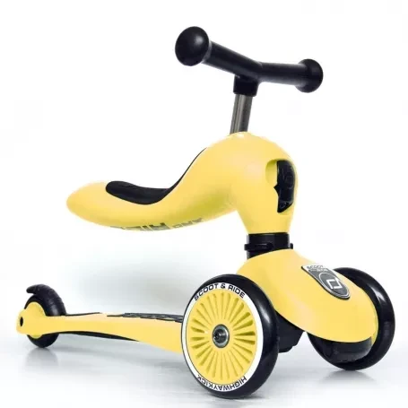 Scoot & Ride Odrážadlo kolobežka 2v1 Highwaykick 1 Lemon