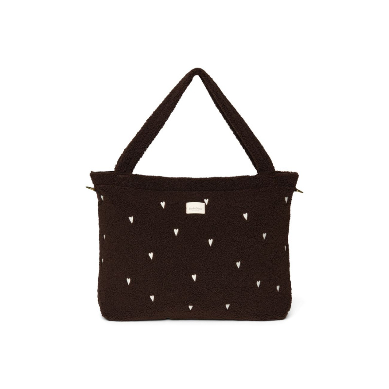 STUDIO NOOS - Teddy DIAPER BAG - prebaľovacia taška | Chocolate Hearts