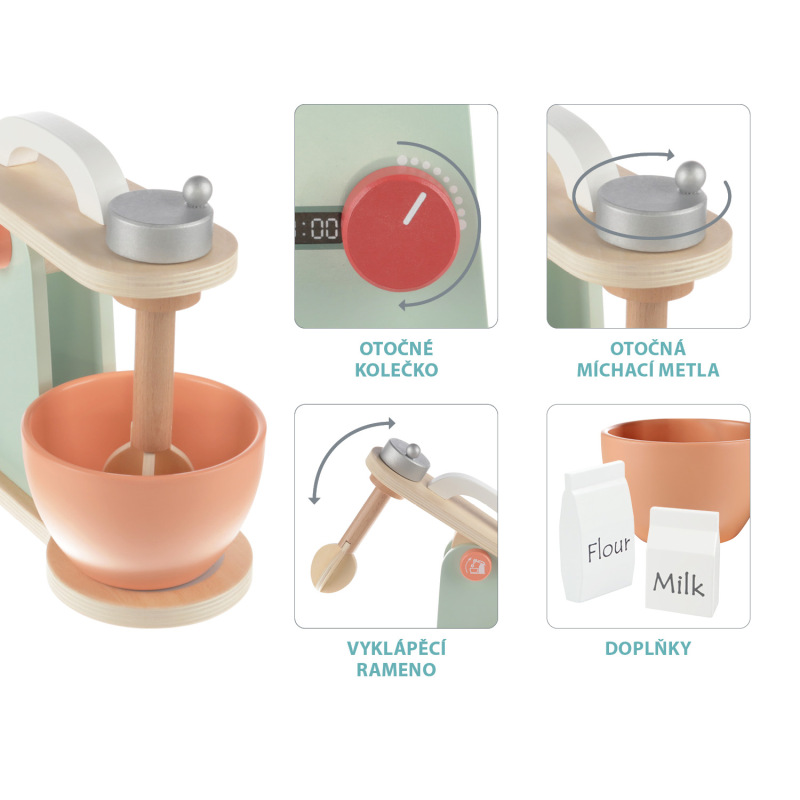 Dřevěný mixér set, Wood 2