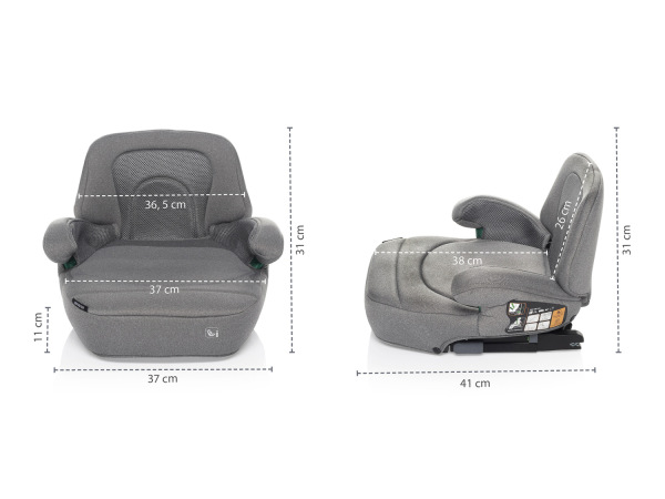 Autosedačka iBooster i-Size, Boss Grey 1