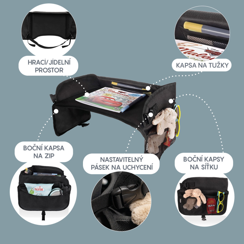 Hrací pultík pro autosedačky, Black 1