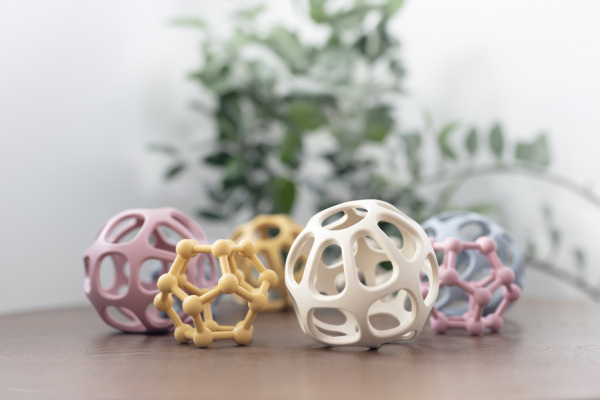 Silikónové hryzátko Round, Dove Grey 6