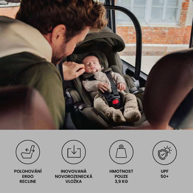 Set kočárek Smile 5Z + hluboká korba + autosedačka Baby-Safe Pro Lux, Urban Olive