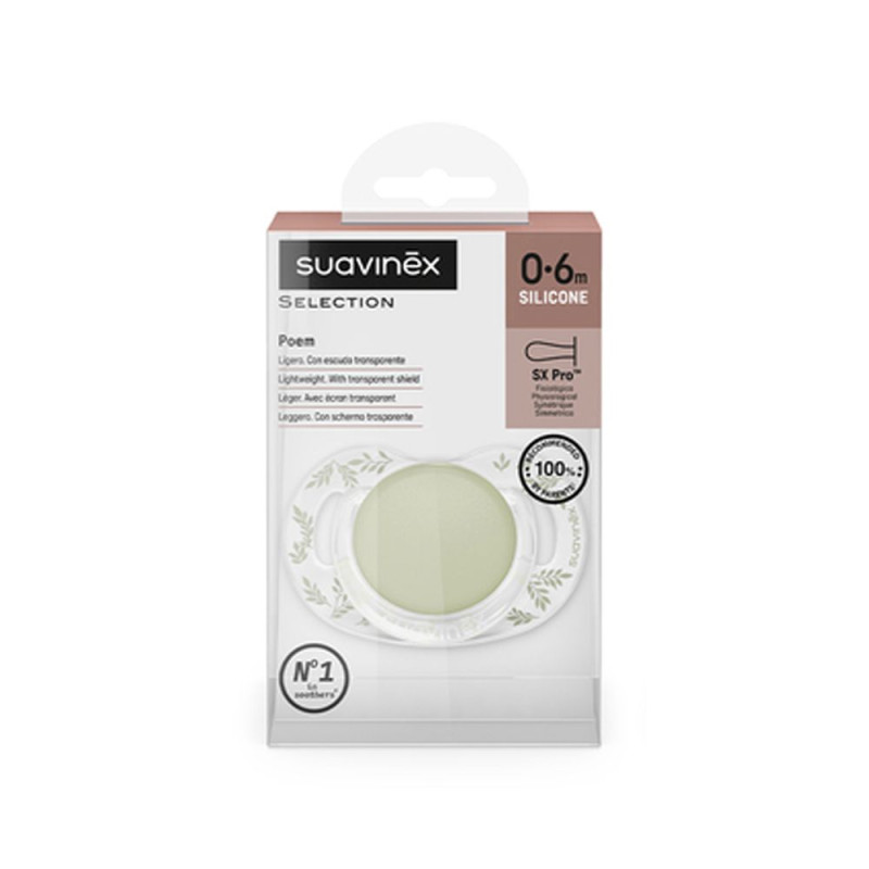 SUAVINEX | Cumlík SX PRO fyziologický POETRY 0/6 m - zelený 6
