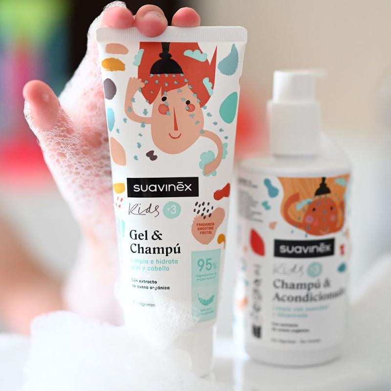 SUAVINEX | KIDS Hygienická taštička + Dětský šampon + kondicionér 300ml + Dětský gelový šampon200ml 1