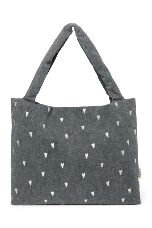 STUDIO NOOS - Denim MOM BAG | Grey Hearts