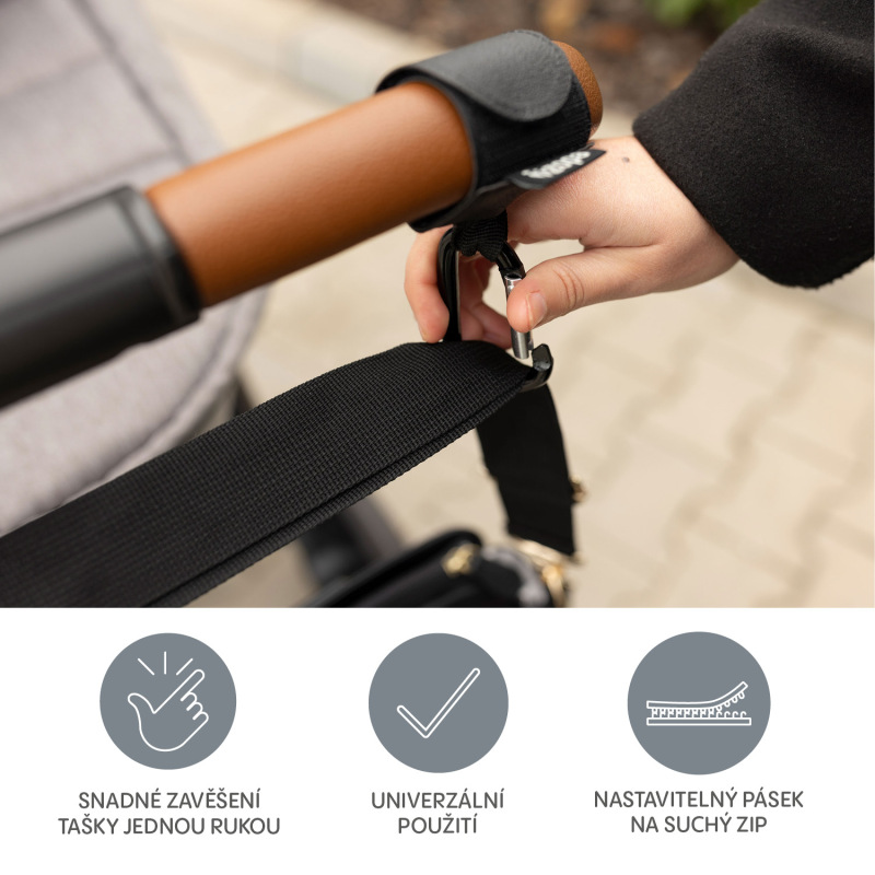 Multifunkční popruh se skobou 2 ks, Black 1