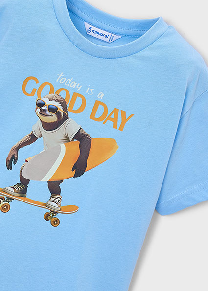 Mayoral chlapčenské tričko "good day" Sky Blue 3