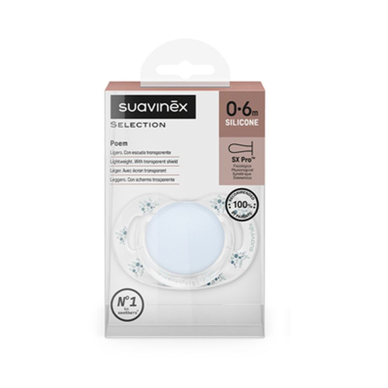 SUAVINEX | Cumlík SX PRO fyziologický POETRY 0/6 m - modrý 6
