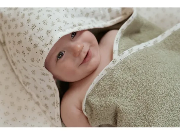 Osuška s kapucňou 75x75 cm Blueberry Leaves 1