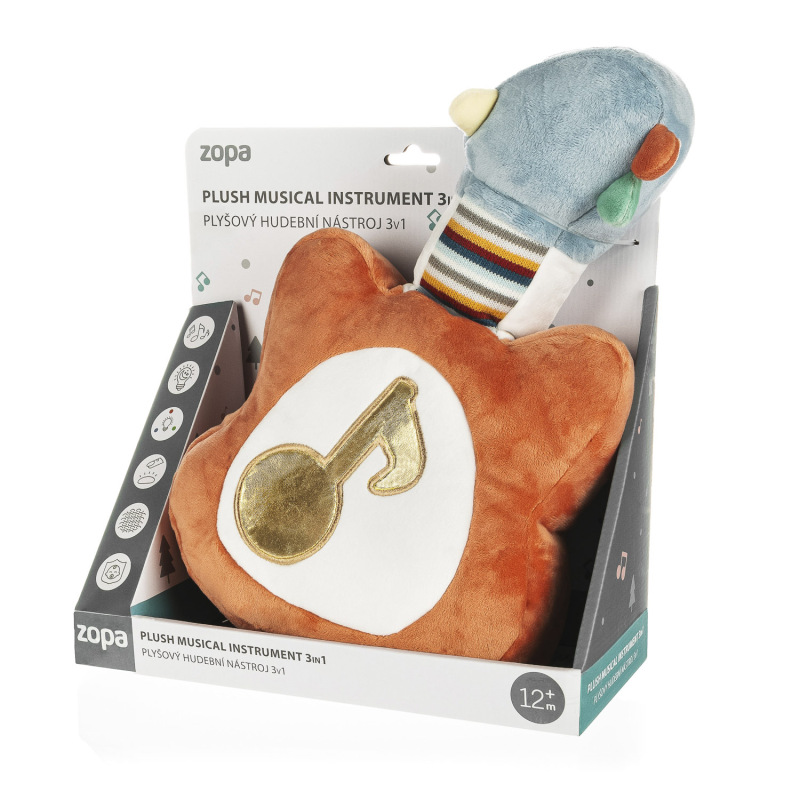 Plyšová hudobná hračka 3v1, My first guitar 9