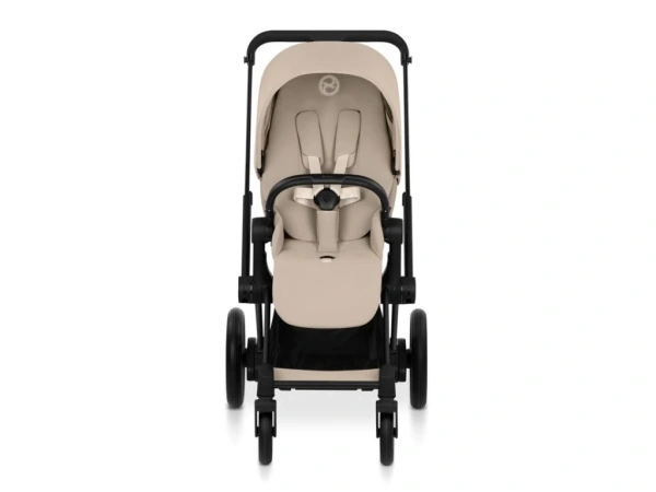 Cybex e-Priam Comfort 2026 rám Matt Black - Cozy Beige 2