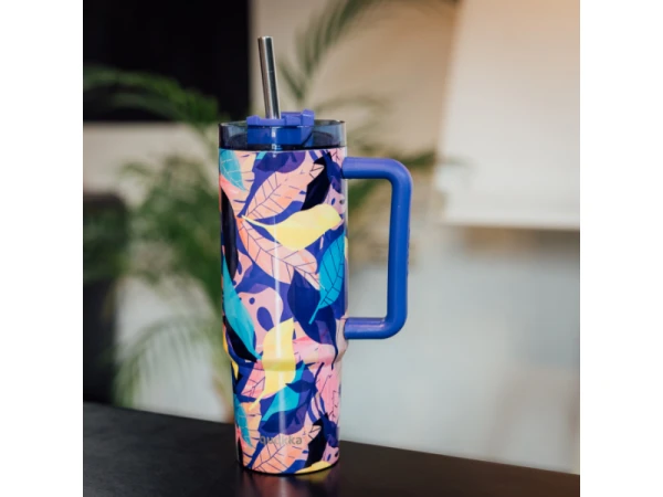 Nerezový termohrnček so slamkou Vibe Midnight Forest 880 ml 1