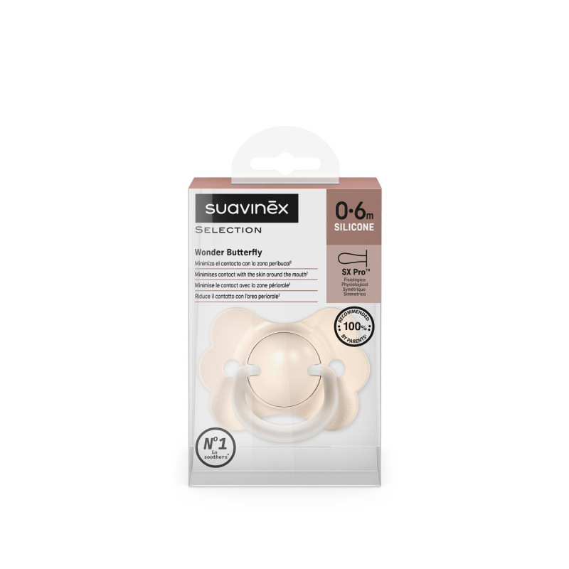 SUAVINEX | Cumlík SX PRO fyziologický BUTTERFLY WONDERLAND NEW 0/6m - krémový 4