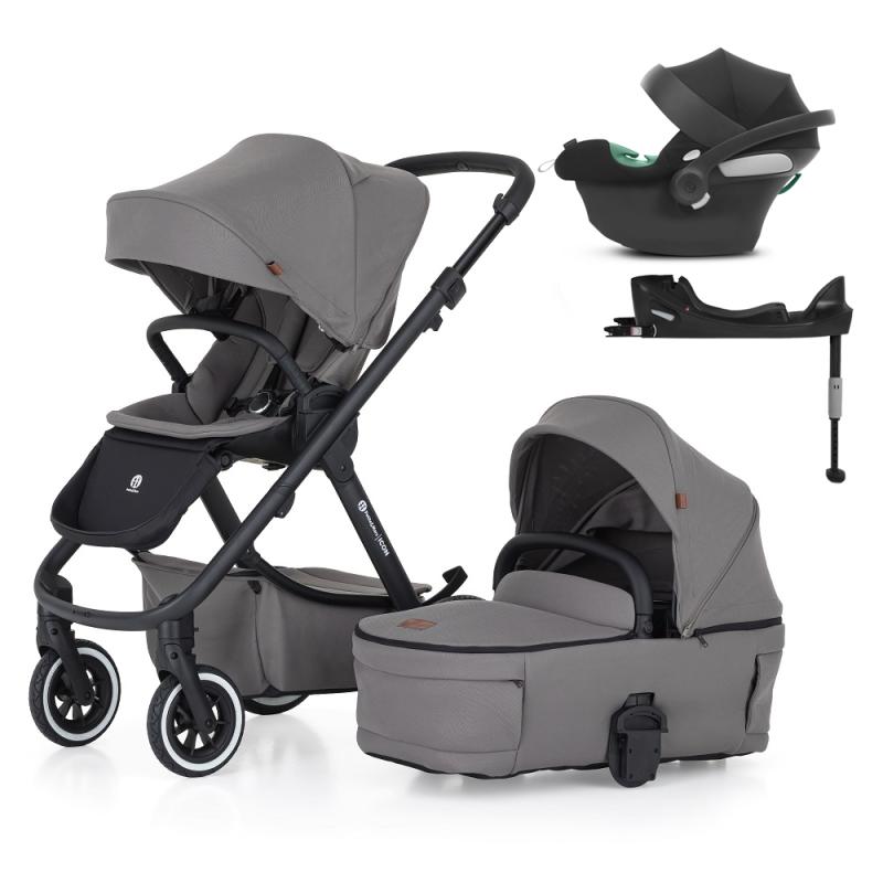 PETITE&MARS Kočík kombinovaný ICON 2v1 Dove Grey LITE AIR + CYBEX Aton B2 i-Size + základňa