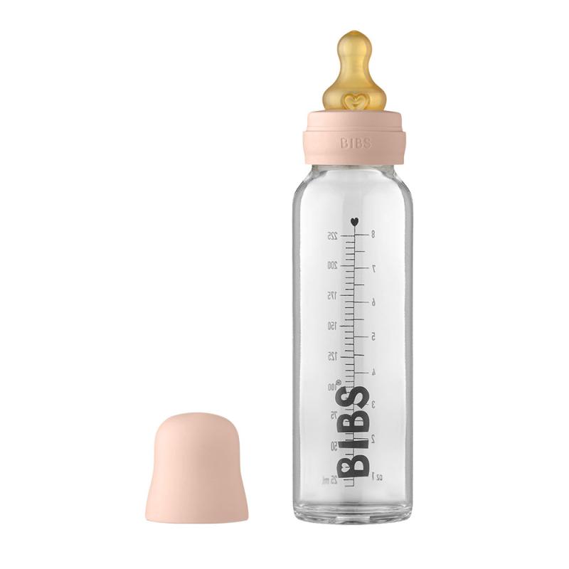 BIBS Baby Bottle sklenená fľaša 225ml, Blush