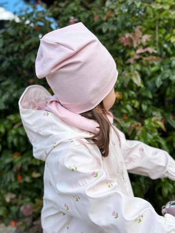 Prechodná detská čiapka Bavlnená jednovrstvová BABY PINK. 2