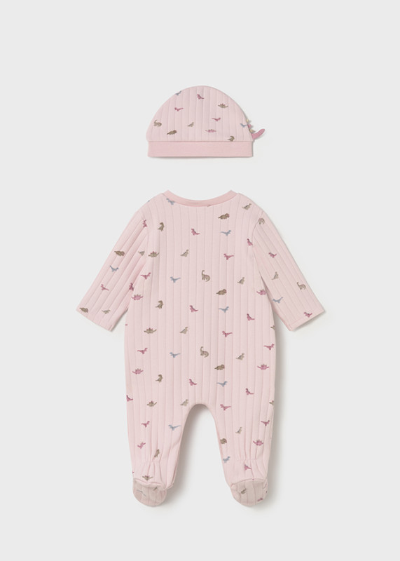 Detská súprava Mayoral Baby Rose – overal a čiapočka 2
