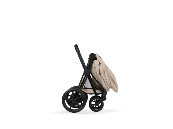 Cybex e-Priam Comfort 2026 rám Matt Black - Cozy Beige 5