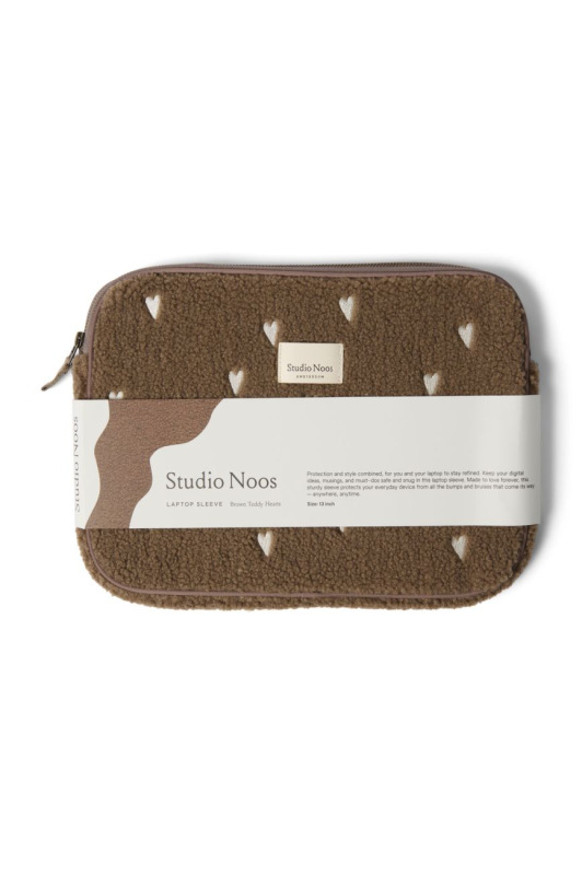 STUDIO NOOS - Teddy Hearts OBAL na Laptop 13´| Brown Hearts