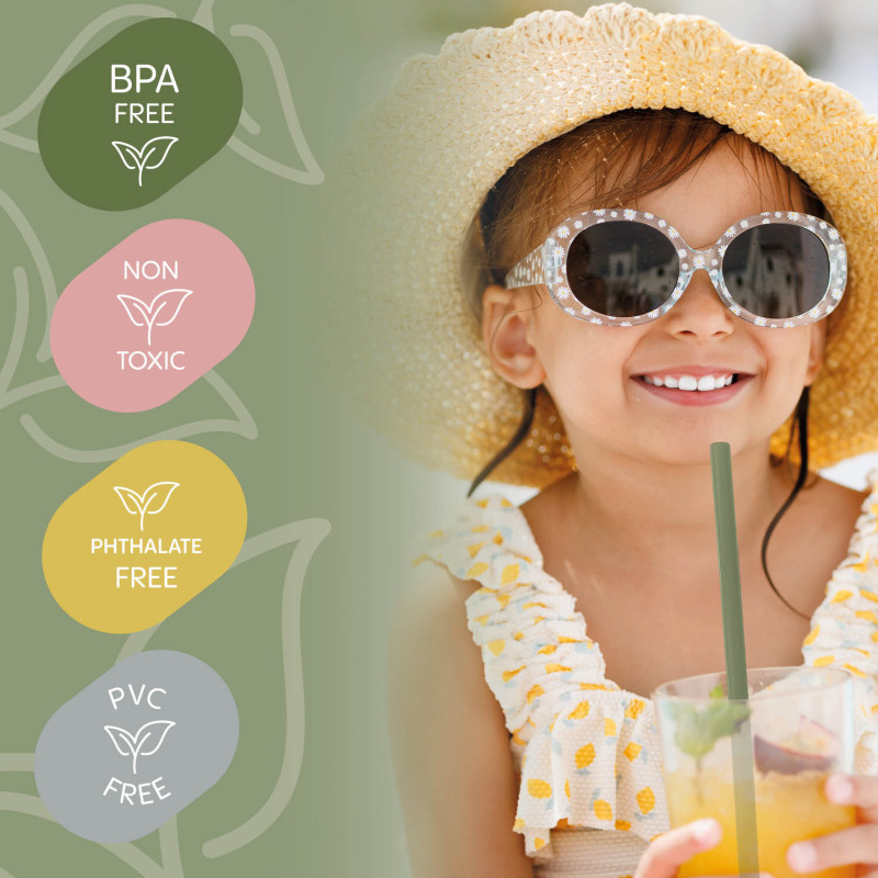 Silikonové brčko 4ks, Forest Green 6