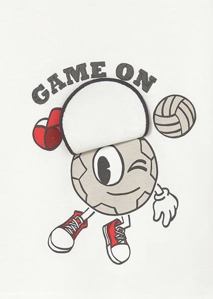 Mayoral tričko "Game on" Cream 1