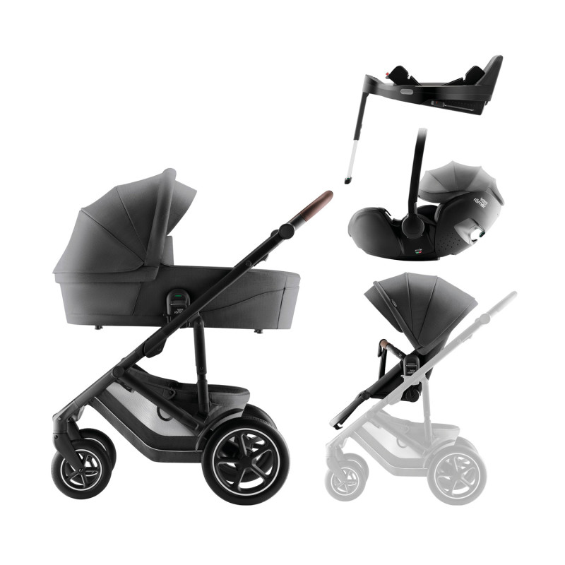 Sada kočíka Smile 5Z + hlboká vanička + autosedačka Baby-Safe PRO + základňa Vario Base 5Z Style, Mi